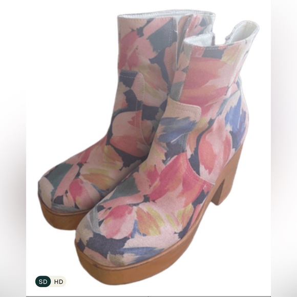 Charlotte Stone Floral Ankle Boots - Picture 2 of 7